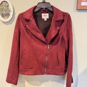 OLD NAVY Burgundy/maroon Suede Jacket